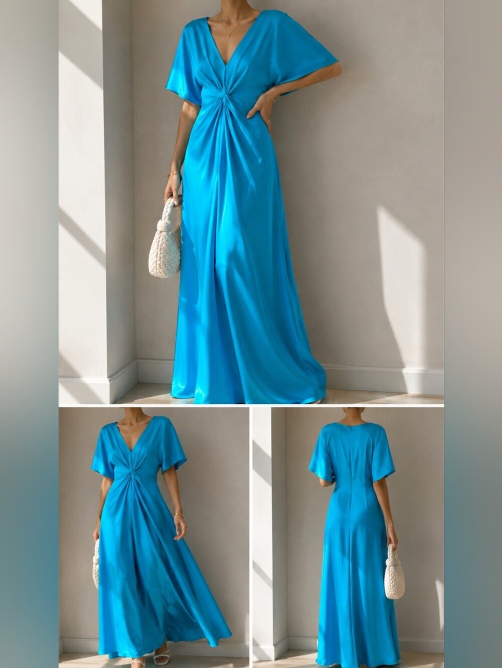 Ralph Lauren Aqua Blue Maxi Dress